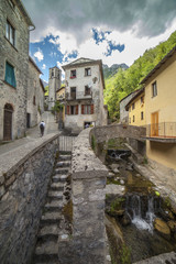 Fototapeta na wymiar Italia, Toscana, Lucca, Garfagnana, il paese di Fornovolasco.