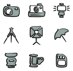 Photography Icons Freehand 2 Color