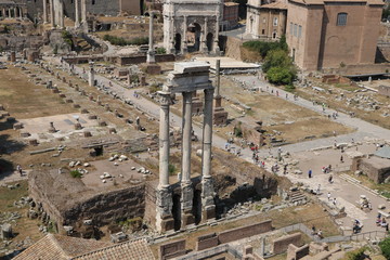 Resti archeologici dei Fori Imperiali. Roma Italia