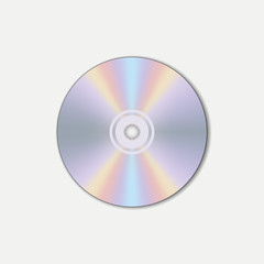 CD, compact disc. Digital carrier. Vector illustration.