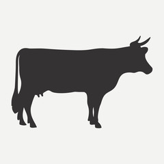 Cow icon. Logo template. Vector illustration.