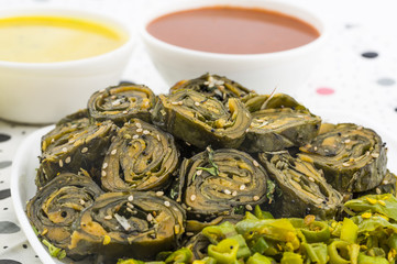 Arbi bhajiya or patra © Kailash Kumar