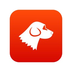 Beagle dog icon digital red