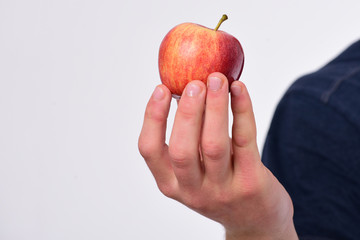 Apple fruit isolated on light grey background