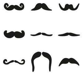 Mustache Icons Freehand Fill