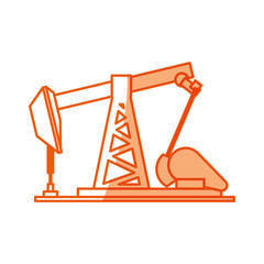 Oil pump machinery icon vector illustration graphic design