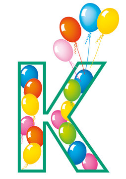 lettera K palloncini compleanno