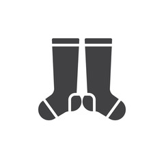 Socks icon vector, filled flat sign, solid pictogram isolated on white. Symbol, logo illustration.