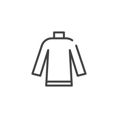 Obraz premium Sweater line icon, outline vector sign, linear style pictogram isolated on white. Symbol, logo illustration. Editable stroke