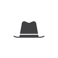 Hat icon vector, filled flat sign, solid pictogram isolated on white. Symbol, logo illustration.