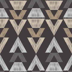 Etnisch boho naadloos patroon. Tribal patroon. Borduurwerk op stof. Krabbel textuur. Retro motief. Textiel rapport.