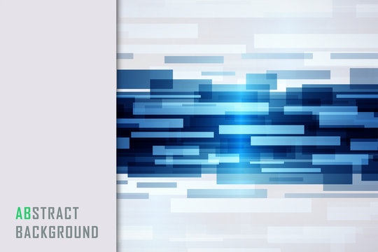 Abstract Blue Tech Geometric Corporate Design Background.