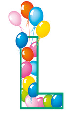 lettera L palloncini compleanno