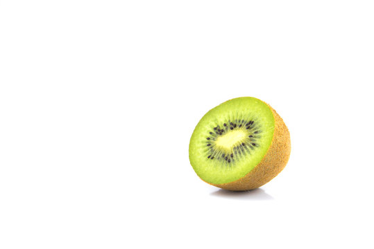 kiwi fruit on white ground