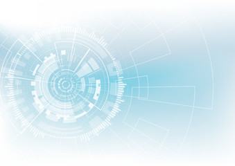 Abstract Technology Background. Geometric background with gear shape. Vector illustration