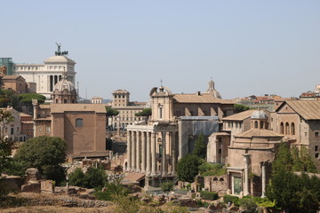 Resti archeologici dei Fori Imperiali. Roma Italia