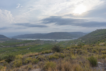 The river Ebro on its way through Mequinenza, Aragon