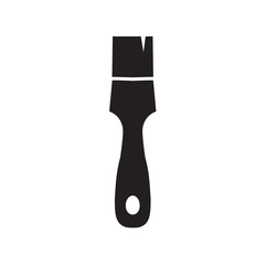 black paint brush icon- vector illustration