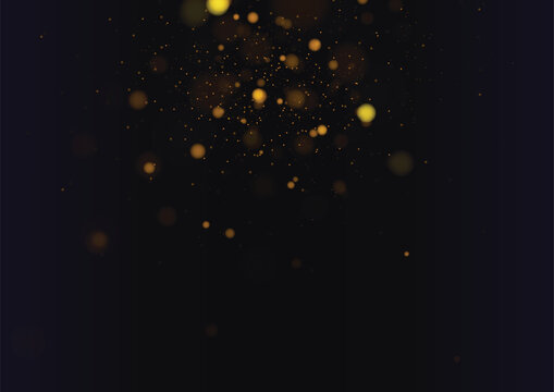 Gold abstract bokeh background. Vector illustration