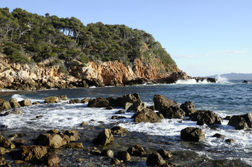 Mediterranean landscape in Bandol, France