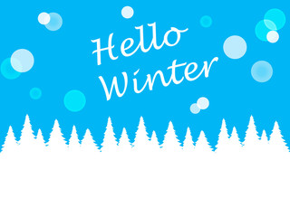 Winter blue background for design