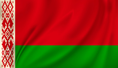 waving flag of Belarus