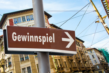 Obraz premium Schild 223 - Gewinnspiel