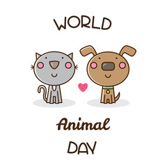 World Animal Day. Vector illustration.