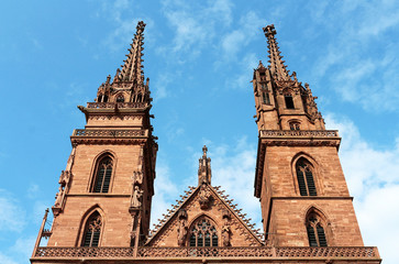 Fototapeta na wymiar Basler Muenster - Basel Cathedral - Switzerland