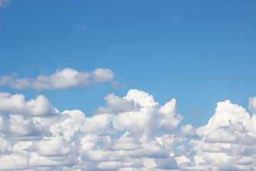 Naklejka na ściany i meble Blue sky and white clouds after rain For business goals, add inspiration.