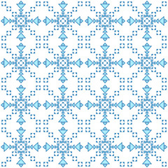 Geometric pattern with blue triangles. Seamless abstract background.