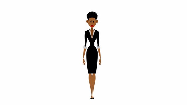 Businesswoman gestures and emotions