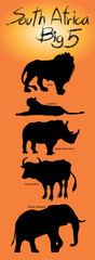 Big five Illustration vector.