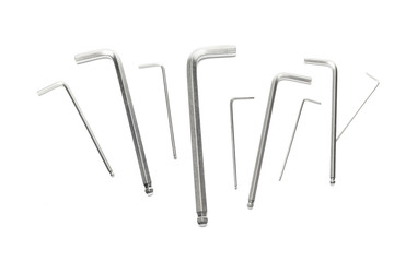 Word from hex keys on white background