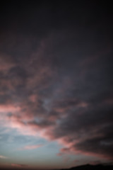 Sunset sky - deep blue and orange background