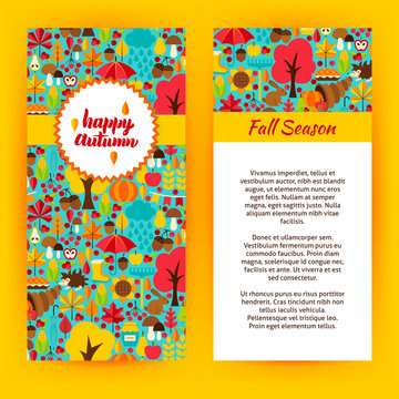Flyer Template of Happy Autumn