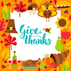 Fototapeta premium Give Thanks Paper Template
