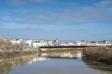 View of Cordoba on Guadalquivir river, Andalusia. Spain.