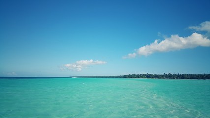 Caribbean sea and beautiful island Saona