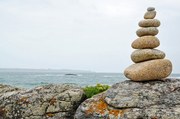 Cairn in Brittany south coast