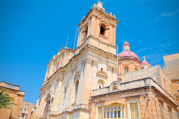 View of a corner of Birgu in Valletta, capital of Malta