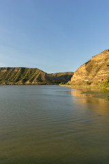 The river Ebro on its way through Mequinenza, Aragon