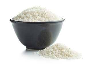 White sushi rice in bowl.