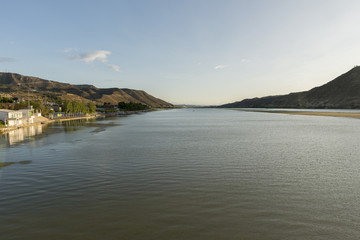 The river Ebro on its way through Mequinenza, Aragon