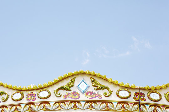 Decorations on a fairground ride