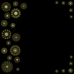 Fototapeta premium Card with gold flowers