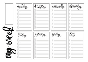 weekly planner blank template