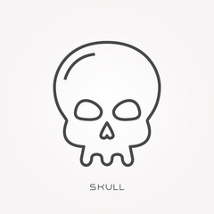 Line icon skull