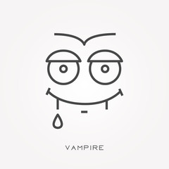 Line icon vampire