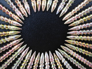 a circle made of screws